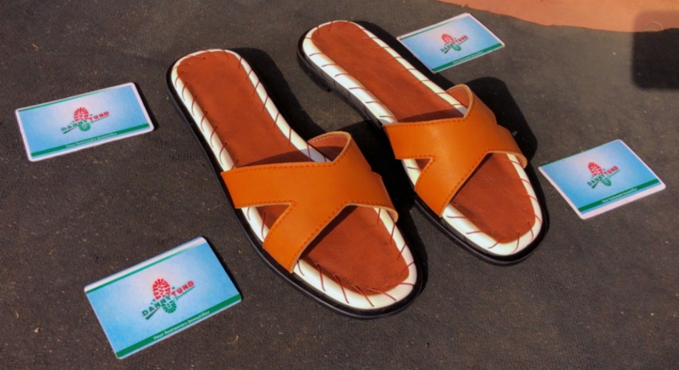X-Strap Leather Slide