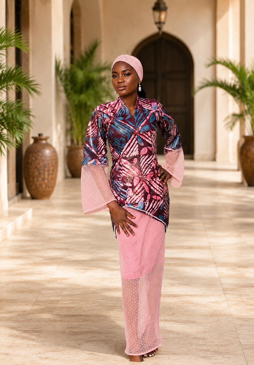 3 in 1 long gown, skirt and short gown