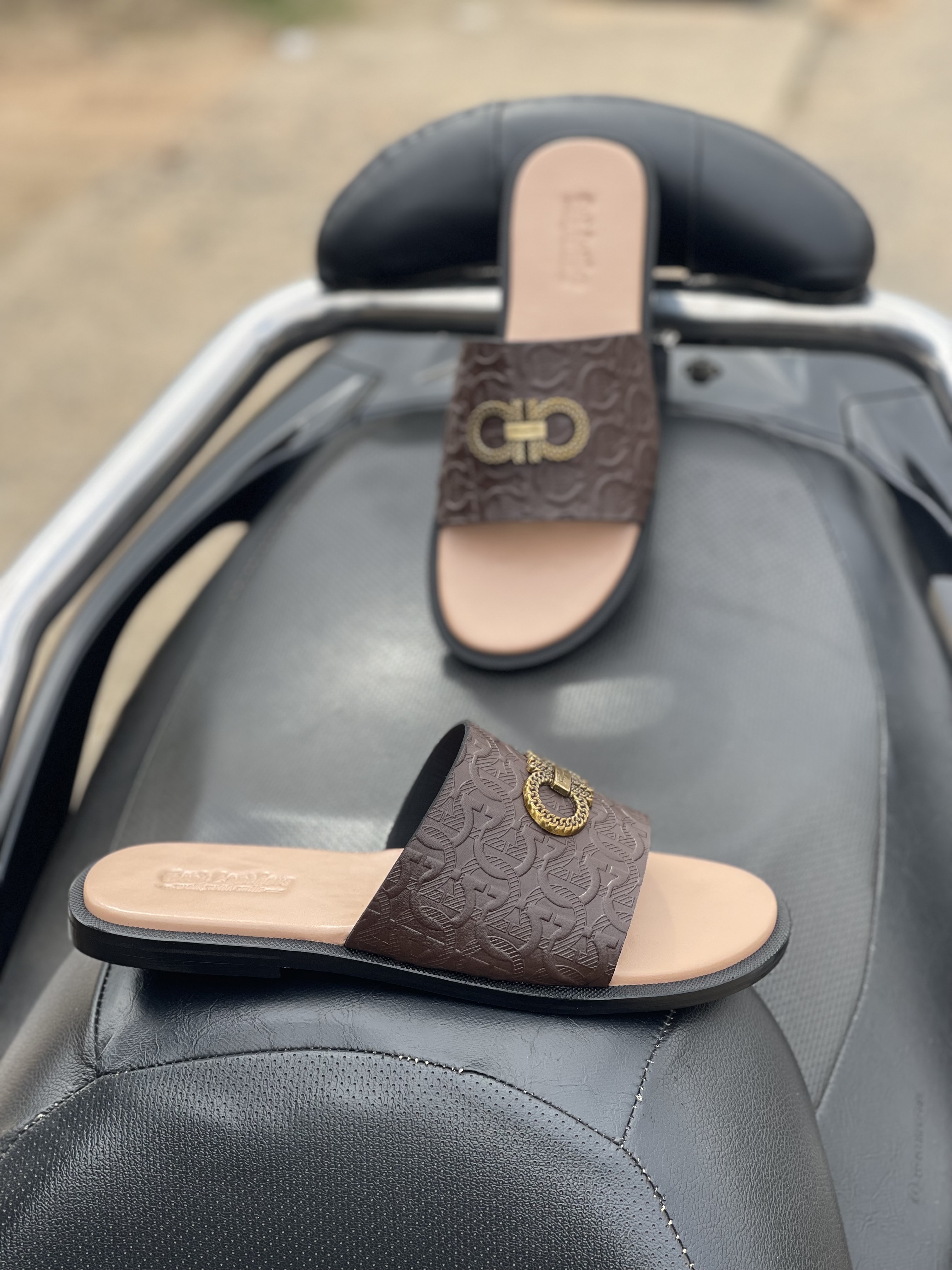 Brown slippers