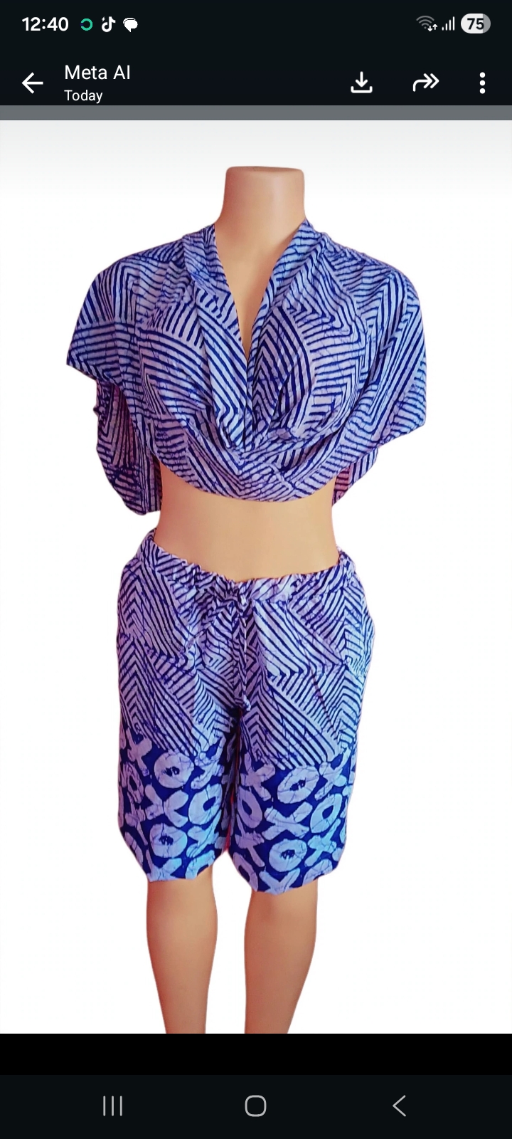 Kampala short with crop top